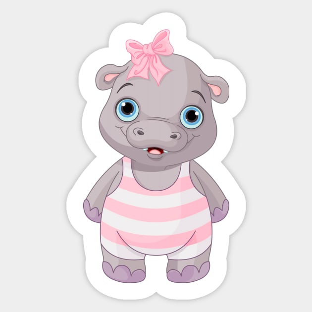 Baby Hippo Sticker by criarte